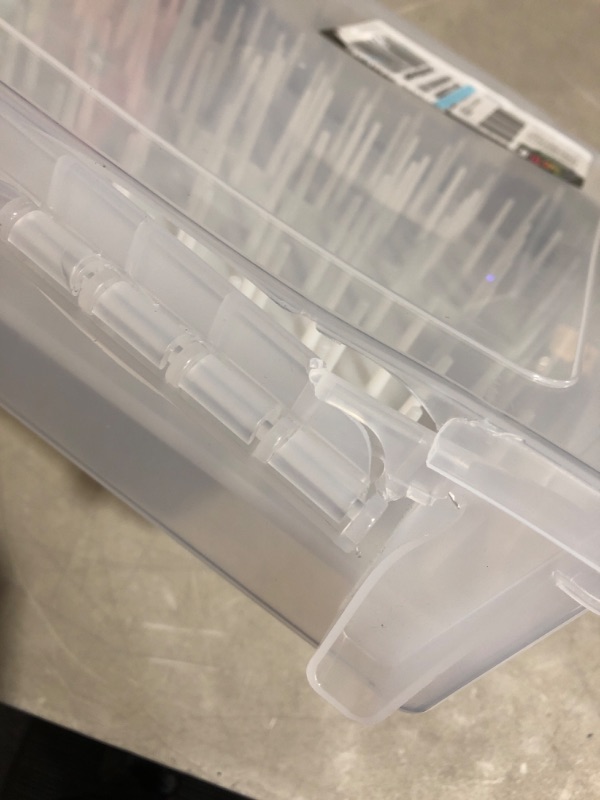 Photo 1 of * see images for damage * 
ArtBin Thread Box- Super Satchel Storage Container with Two Removable Trays for Thread Spools 9002AB