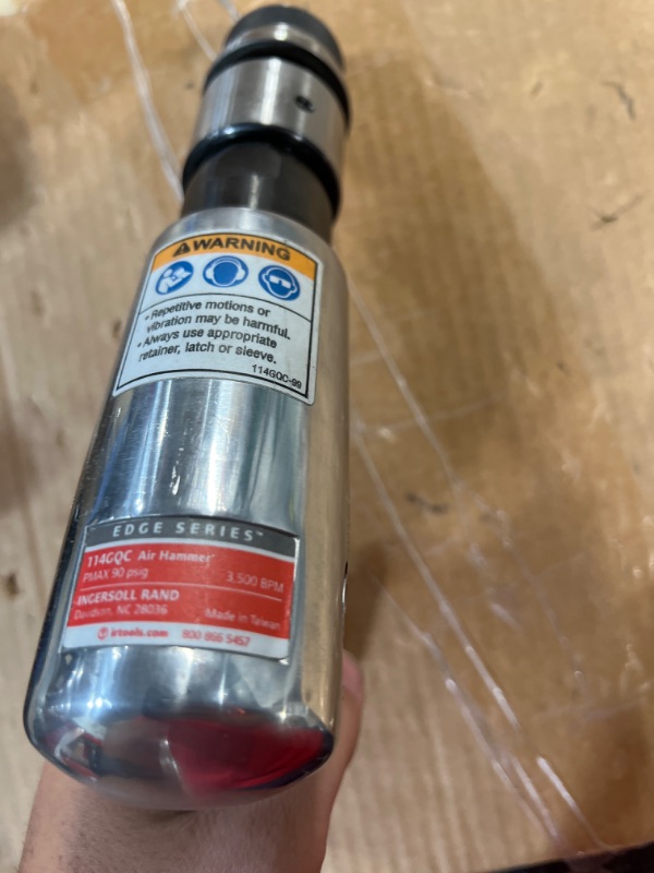 Photo 1 of Ingersoll Rand 114GQC Air Hammer - 3 PC Chisel Set with Tapered Punch, Panel Cutter, Flat Chisel, 2-5/8 Inch stroke, 3500 BPM, Lightweight, Compact, Gray