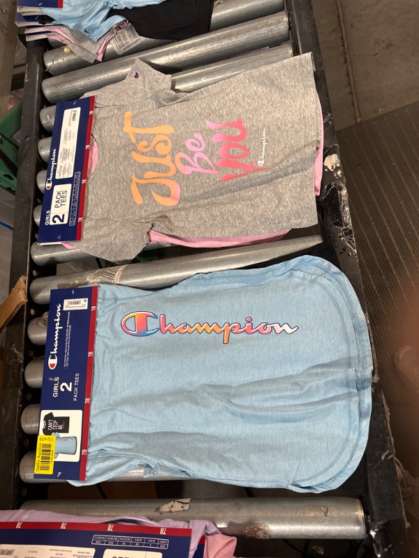 Photo 2 of PICK SIZE - Champion Girl's 2 Pack Polyester & Cotton Graphic Print Active Tees

2 pack 