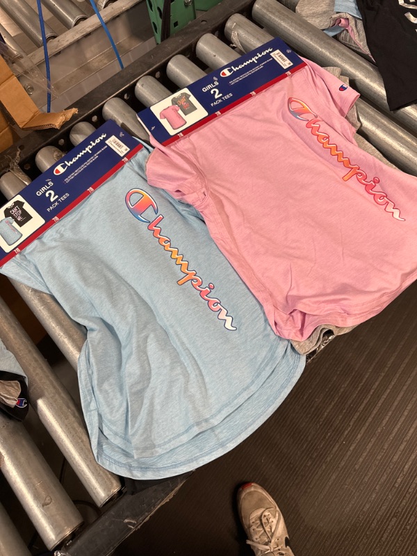 Photo 2 of PICK SIZE - Champion Girl's 2 Pack Polyester & Cotton Graphic Print Active Tees
2 pack 