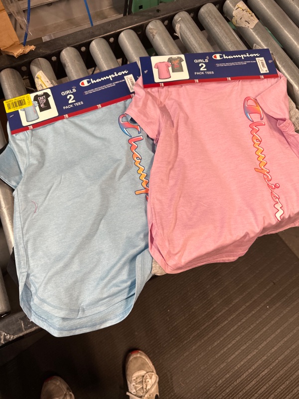 Photo 2 of PICK SIZE - Champion Girl's 2 Pack Polyester & Cotton Graphic Print Active Tees