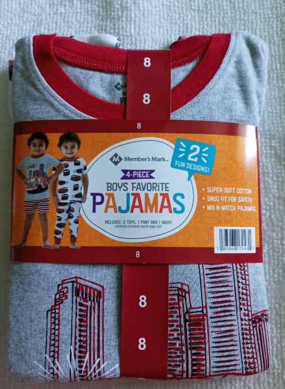 Photo 1 of New Boys Members Mark 4-Piece Favorite Pajamas Size 8 Fire Truck Pattern NWT
2 pack 