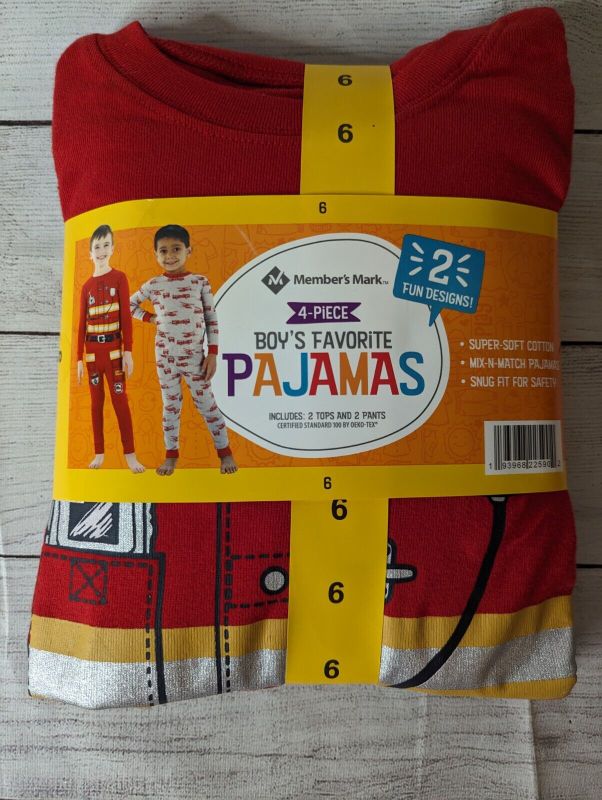 Photo 1 of Member's Mark Boy's 4-Piece Mix-N-Match Favorite Pajama Sets 
2T