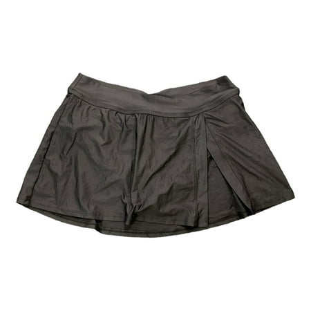 Photo 1 of Anne Cole Limited Edition Ladies Banded Side Slit Skirted Swim Bottom Black (L)
