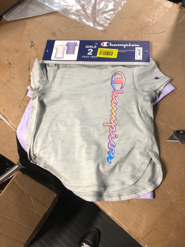 Photo 1 of CHAMPION GIRLS 2 PACK TEES 
SIZE 4