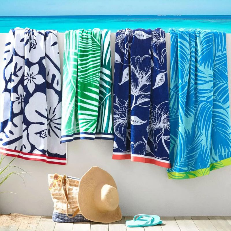 Photo 1 of **STOCK PHOTO IS A REFERENCE**  Member's Mark Adult Beach Towel 40" x 72" (Tropical) ONLY 1 TOWEL