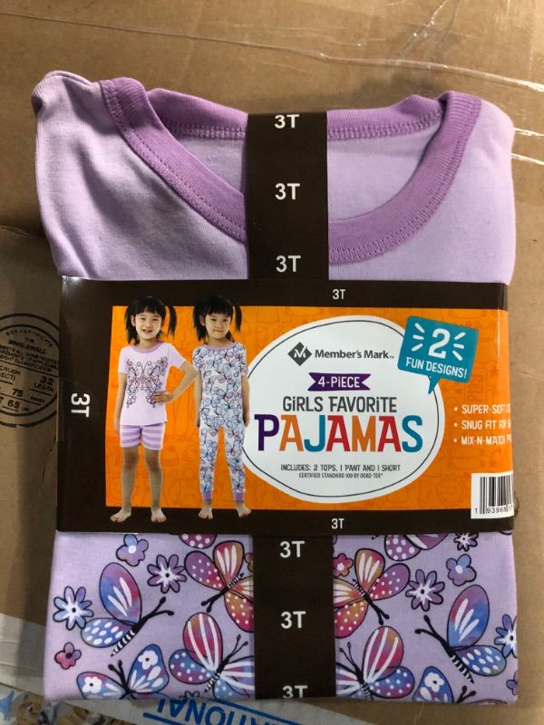 Photo 1 of Girl's 4-Piece Pajamas Set Butterfly 5T