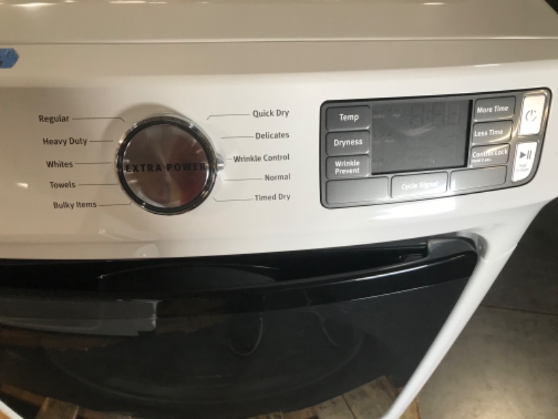 Photo 5 of **USED, NO POWER CORD INCLUDED, UNABLE TO TEST**  MAYTAG FRONT LOAD ELECTRIC DRYER WITH EXTRA POWER AND QUICK DRY CYCLE - 7.3 CU. FT.