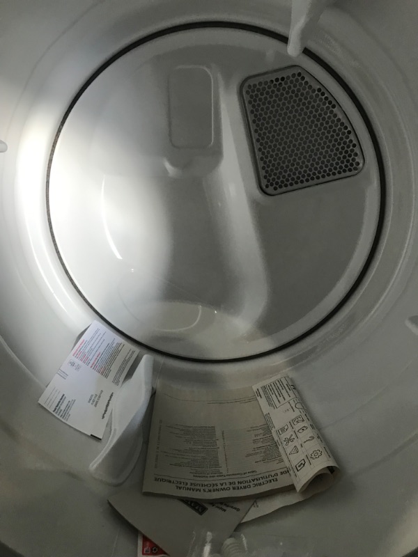 Photo 4 of **USED, NO POWER CORD INCLUDED, UNABLE TO TEST**  MAYTAG FRONT LOAD ELECTRIC DRYER WITH EXTRA POWER AND QUICK DRY CYCLE - 7.3 CU. FT.