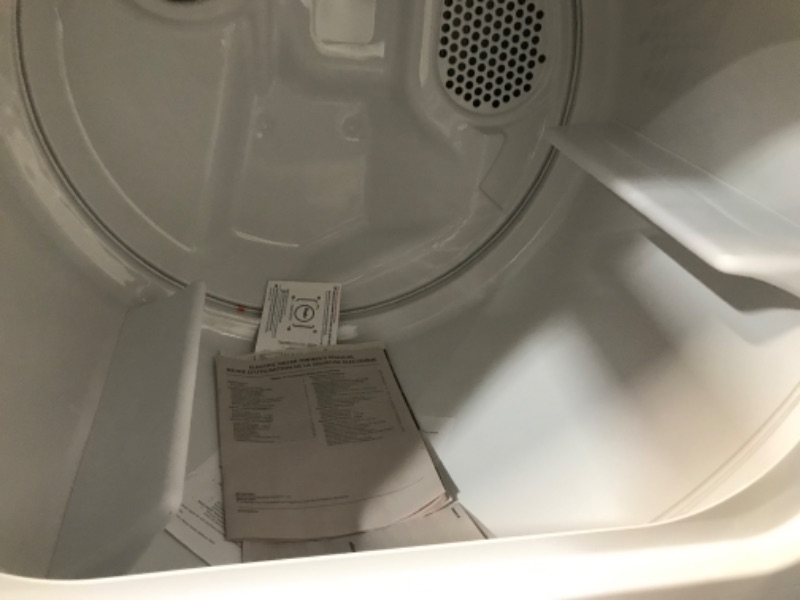 Photo 6 of **LIKE NEW, UNABLE TO TEST, POWER CORD NOT INCLUDED**  Whirlpool 7-cu ft Electric Dryer (White)