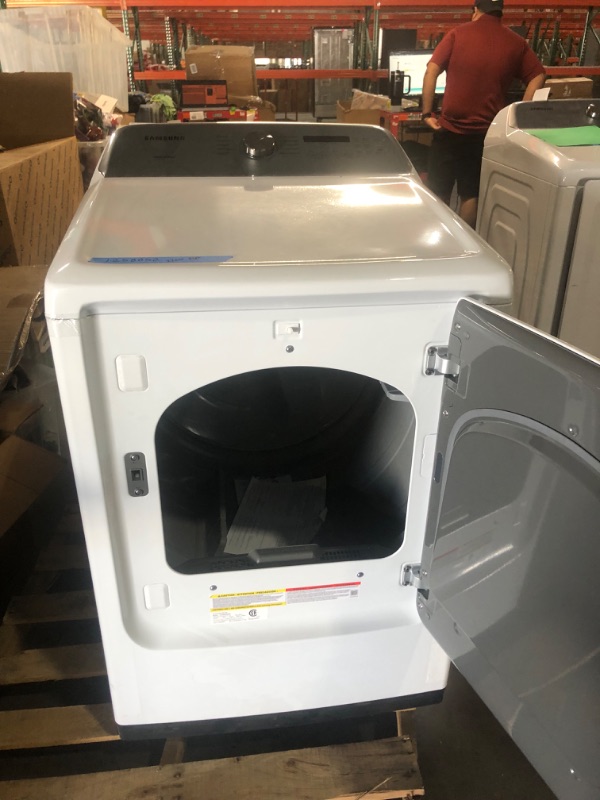 Photo 7 of **DAMAGED**Samsung 7.4-cu ft Electric Dryer (White)