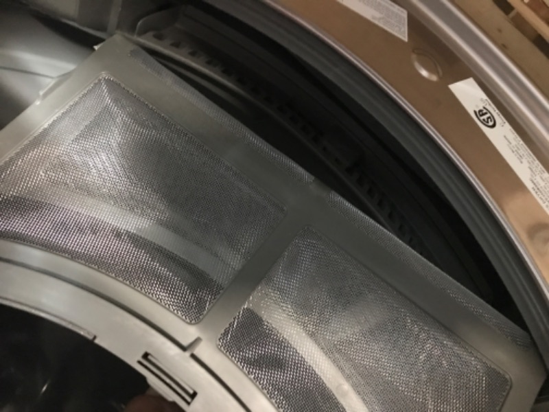Photo 1 of ** HAS SCUFFS/SCRATCHES DAMAGE** UNABLE TO TEST, NO POWER OUTLET INCLUDED** SAMSUNG 7.5 cu. ft. Smart Stackable Vented Electric Dryer with Steam Sanitize+ in Champagne