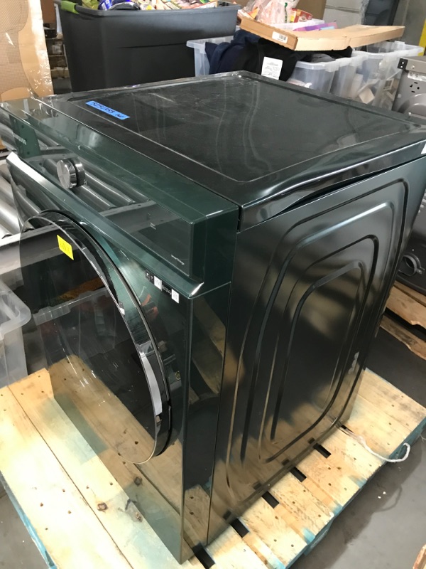 Photo 6 of **UNABLE TO TEST, NO POWER CORD INCLUDED, MINOR DAMAGE TO SIDE** SAMSUNG Bespoke 7.6 cu. ft. Ultra Capacity Electric Dryer with AI Optimal Dry and Super Speed Dry in Forest Green