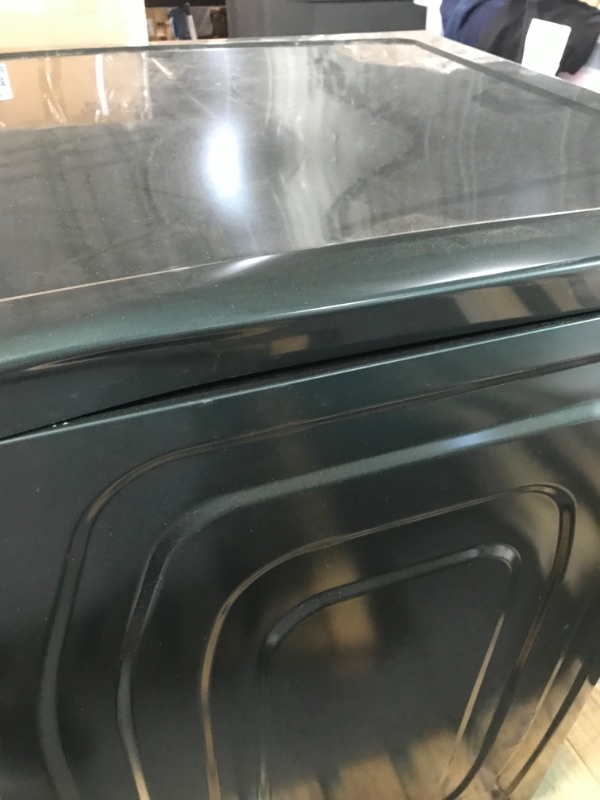 Photo 9 of **UNABLE TO TEST, NO POWER CORD INCLUDED, MINOR DAMAGE TO SIDE** SAMSUNG Bespoke 7.6 cu. ft. Ultra Capacity Electric Dryer with AI Optimal Dry and Super Speed Dry in Forest Green