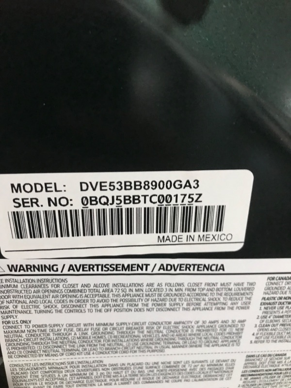 Photo 5 of **UNABLE TO TEST, NO POWER CORD INCLUDED, MINOR DAMAGE TO SIDE** SAMSUNG Bespoke 7.6 cu. ft. Ultra Capacity Electric Dryer with AI Optimal Dry and Super Speed Dry in Forest Green