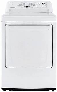 Photo 1 of **MISSING KNOB ON FRONT**LG - 7.3 Cu. Ft. Gas Dryer with Sensor Dry - White