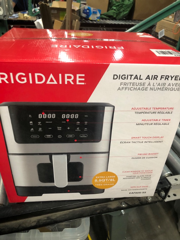 Photo 4 of Frigidaire Digital Air Fryer Stainless Steel with Viewing Window 8.5 Quart