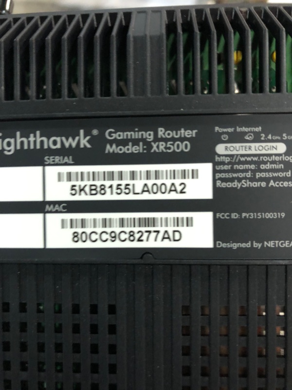 Photo 5 of NETGEAR Nighthawk Pro Gaming XR500 Wi-Fi Router with 4 Ethernet Ports and Wireless Speeds Up to 2.6 Gbps, AC2600, Optimized for Low Ping