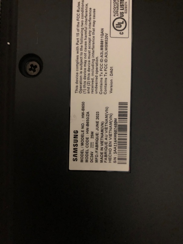 Photo 1 of SAMSUNG HW-B650 3.1ch Soundbar w/Dolby 5.1 DTS Virtual:X, Bass Boosted, Built-in Center Speaker, Bluetooth Multi Connection, Voice Enhance & Night Mode, Subwoofer Included, 2022 HW-B650 Soundbar