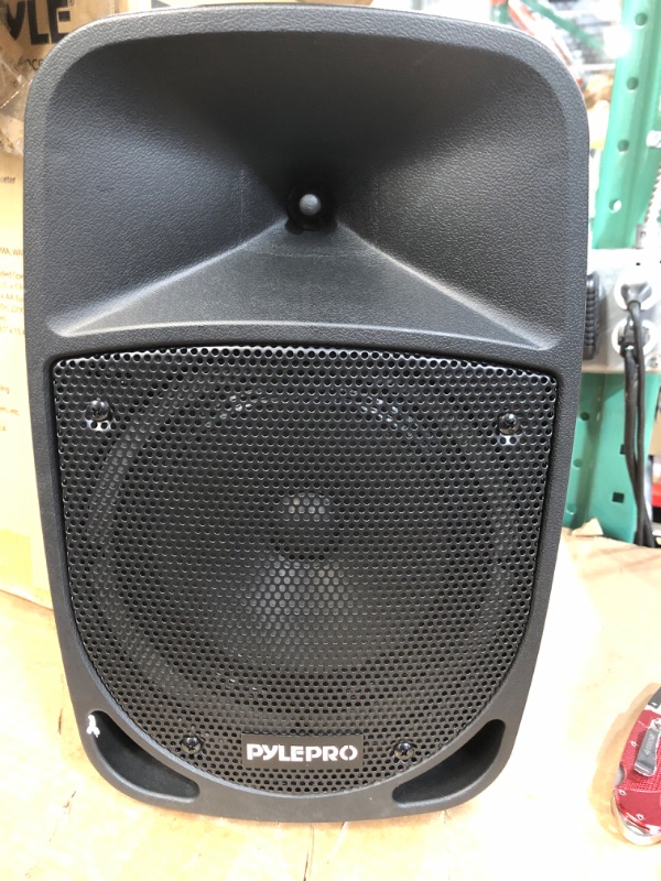 Photo 3 of Pyle 800W Portable Bluetooth PA Speaker - 8’’ Subwoofer, LED Battery Indicator Lights w/ Built-in Rechargeable Battery, MP3/USB/SD Card Reader, and UHF Wireless Microphone - Pyle PSBT85A,Black