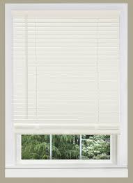 Photo 1 of ***STOCK PHOTO FOR REFERENCE ONLY*** allen + roth Trim at Home 2-in Slat Width 35-in x 64-in Cordless White Faux Wood Room Darkening Horizontal Blinds