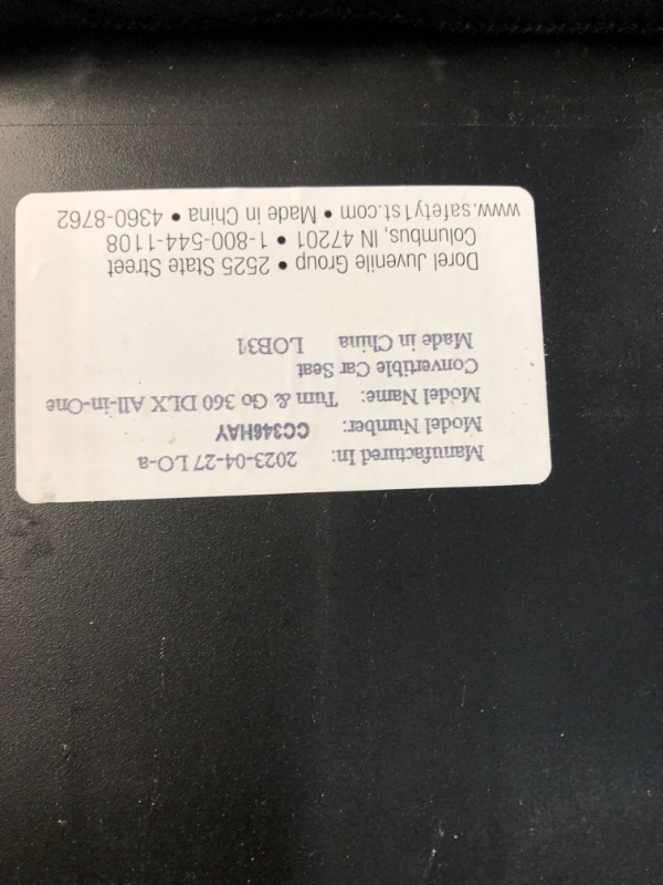 Photo 4 of **SEE NOTES**
Safety 1st Turn and Go 360 DLX Rotating All-in-One Car Seat, Provides 360° seat Rotation, High Street