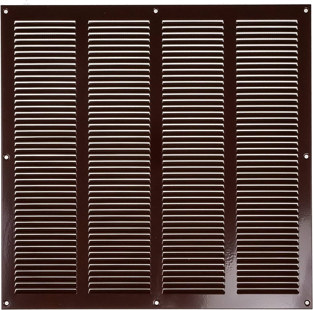 Photo 1 of 
Vent Systems Brown 16'' x 16'' Inch Air Vent Cover Metal Air Return Grill with Built in Pest Guard Screen HVAC Vent Cover for Home Improvement Vent Duct Cover 400x400 mm

2 pack 
