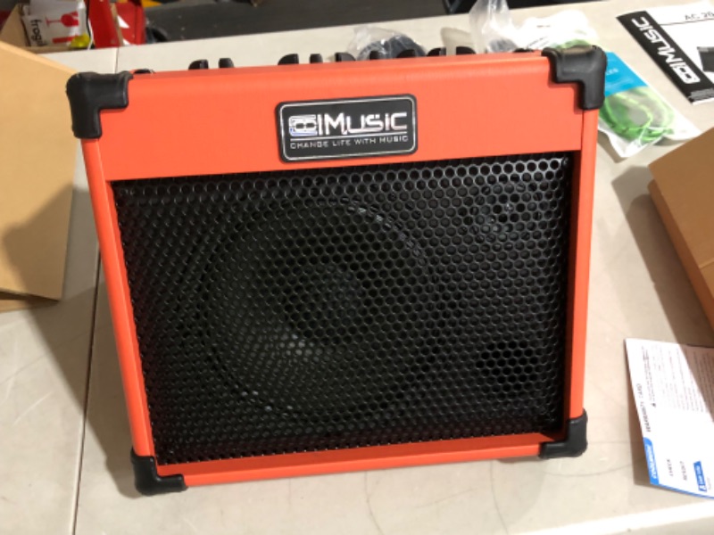 Photo 2 of Coolmusic BP80 Battery Powered Acoustic Guitar Amplifier-Orange