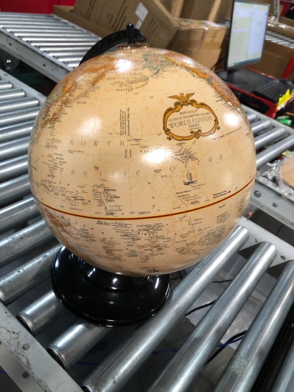 Photo 4 of ***STOCK PHOTO FOR REFERENCE ONLY*** CALIDAKA Geographic Globes, Antique Globe with A Wood Base