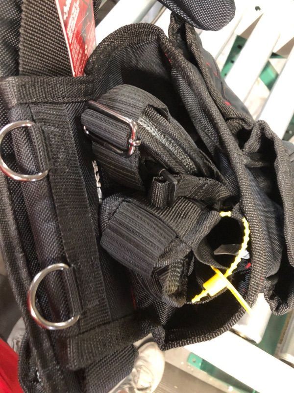 Photo 1 of 2-Bag 18 -Pocket Black Framer's Suspension Rig Work Tool Belt with Suspenders (2 Pack)