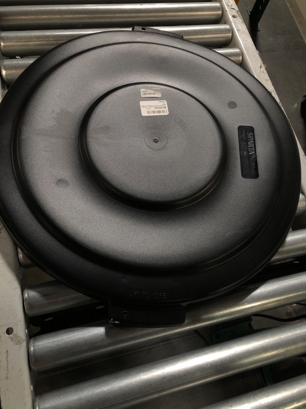 Photo 1 of Carlisle FoodService Products Bronco Round Waste Bin Trash Container Lid 32 Gallon - Black