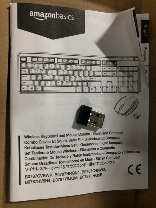 Photo 3 of Amazon Basics Wireless Computer Keyboard and Mouse