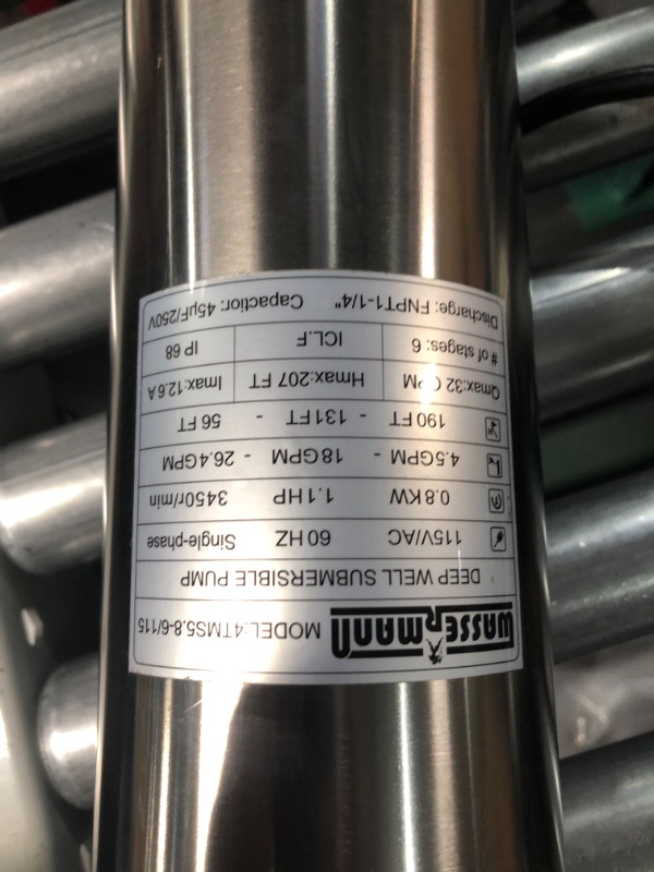 Photo 1 of WASSERMANN 4" Effluent/Cistern Bottom Suction Pump