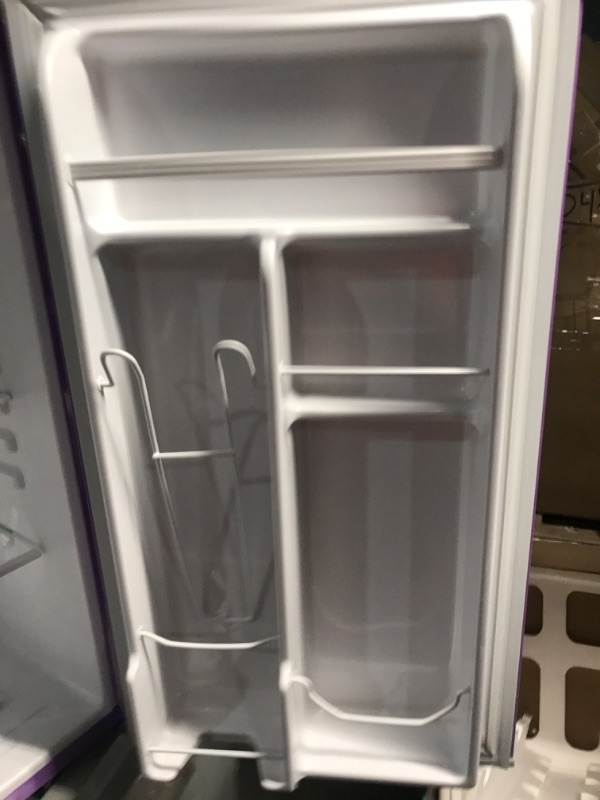 Photo 5 of ***DAMAGED, DOESNT TURN ON*** RCA RFR321-PURPLE 3.2 Cu Ft Compact Fridge, Mini Refrigerator, Purple Purple Refrigerator