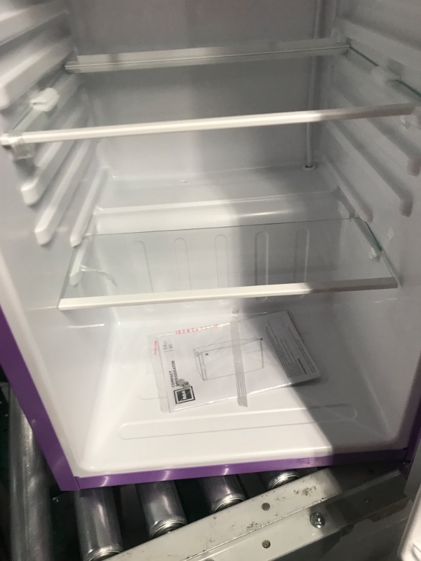 Photo 7 of ***DAMAGED, DOESNT TURN ON*** RCA RFR321-PURPLE 3.2 Cu Ft Compact Fridge, Mini Refrigerator, Purple Purple Refrigerator