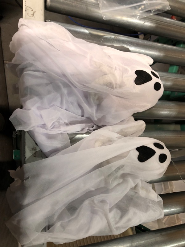 Photo 2 of ***STOCK PHOTO FOR REFERENCE ONLY*** Haunted Hill Farm 1.6 ft. Set of 2 Light-up Hanging Ghosts Halloween Props