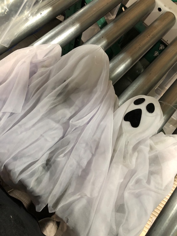 Photo 3 of ***STOCK PHOTO FOR REFERENCE ONLY*** Haunted Hill Farm 1.6 ft. Set of 2 Light-up Hanging Ghosts Halloween Props