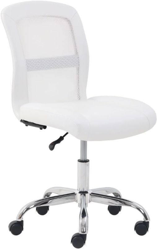 Photo 1 of Amazon Basics High-Back Executive Swivel Office Desk Chair-White