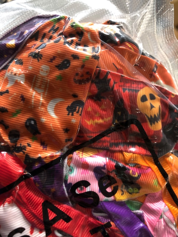 Photo 4 of 80 Pcs Halloween Dog Bow Ties 40 Pet Dog Bow Ties 40 Pet Neckties Pumpkin Bat Witch Ghost Adjustable Collar Dog Tie 