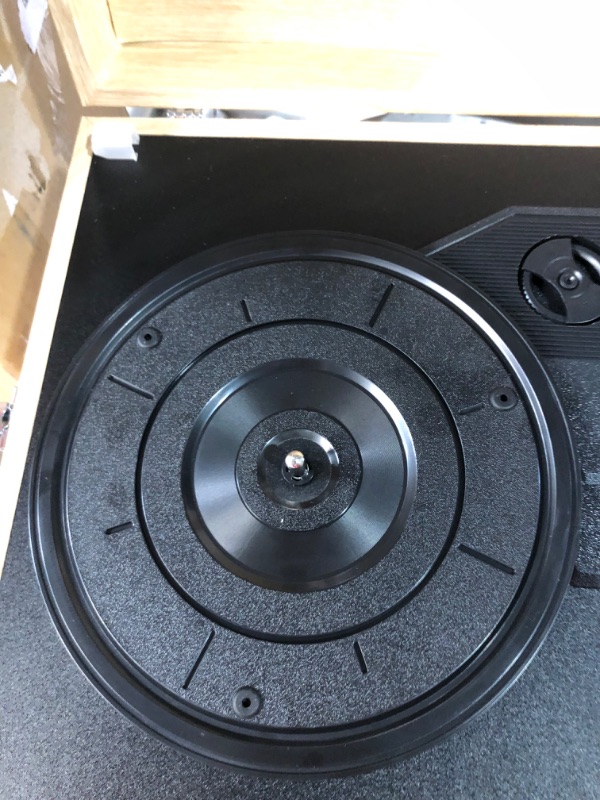 Photo 1 of Crosley CR8017U-NA1 Voyager Vintage Portable Vinyl Record Player Turntable with Bluetooth in/Out and Built-in Speakers, Natural Bluetooth In/Out Natural