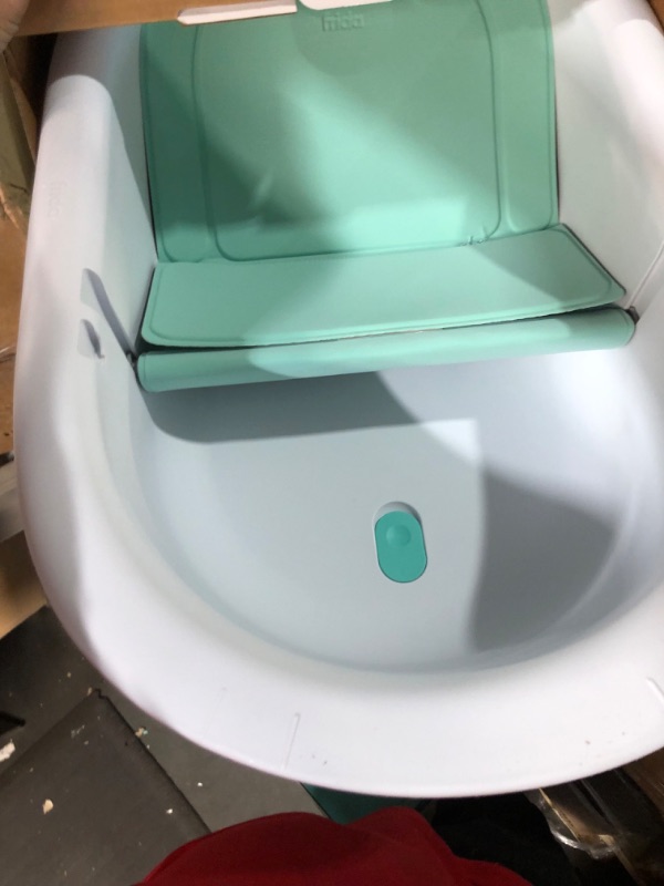 Photo 3 of 4-in-1 Grow-with-Me Bath Tub by Frida Baby Transforms Infant Bathtub to Toddler Bath Seat with Backrest for Assisted Sitting 
