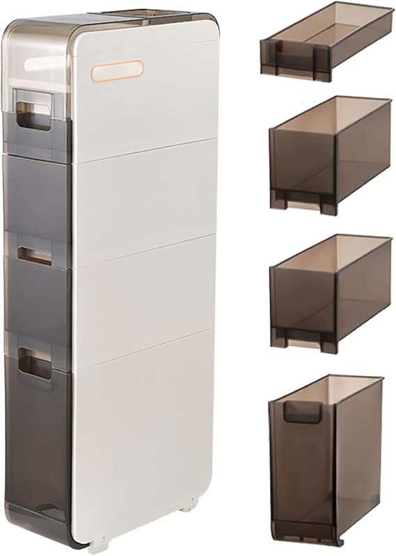 Photo 6 of **SEE NOTES** 4-Tiers Narrow Bathroom Floor Storage Cabinet