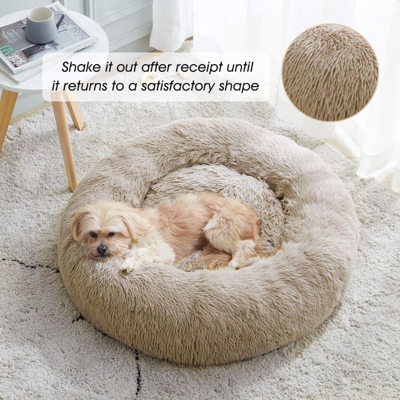 Photo 1 of *STOCK PHOTO FOR REFERNECE SEE PHOTO*
Calming Dog Bed & Cat Bed, Anti-Anxiety Donut Dog Cuddler Bed, Warming Cozy Soft Dog Round Light Grey