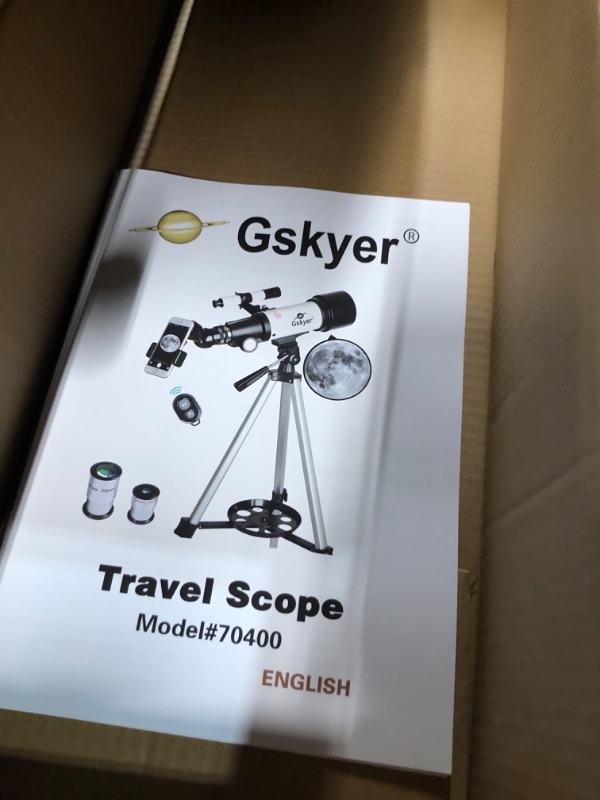 Photo 2 of Gskyer Telescope, 70mm Aperture 400mm AZ Mount Astronomical Refracting Telescope for Kids Beginners 