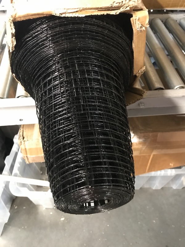 Photo 6 of 24'' x100' 1inch Hardware Cloth16 Gauge Black Vinyl Coated Welded Fence Mesh for Home and t (24'' x 100') 24inchx100ft