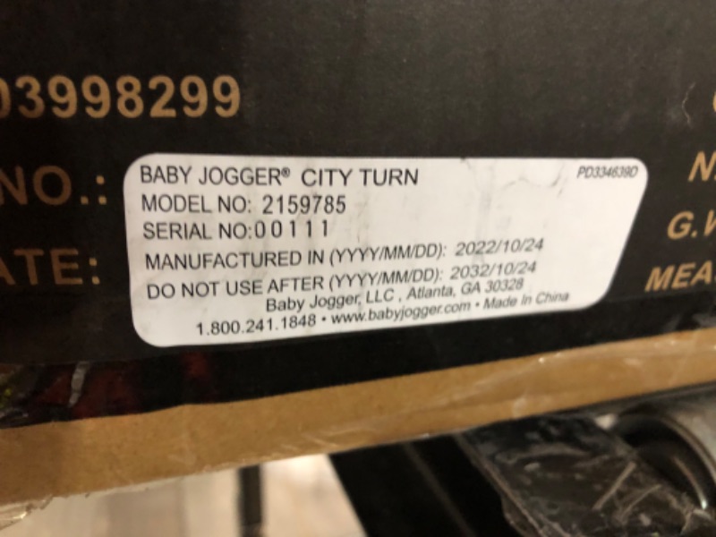 Photo 1 of Baby Jogger City Turn Rotating Convertible Car Seat | Unique Turning Car Seat Rotates for Easy in and Out, Phantom Grey