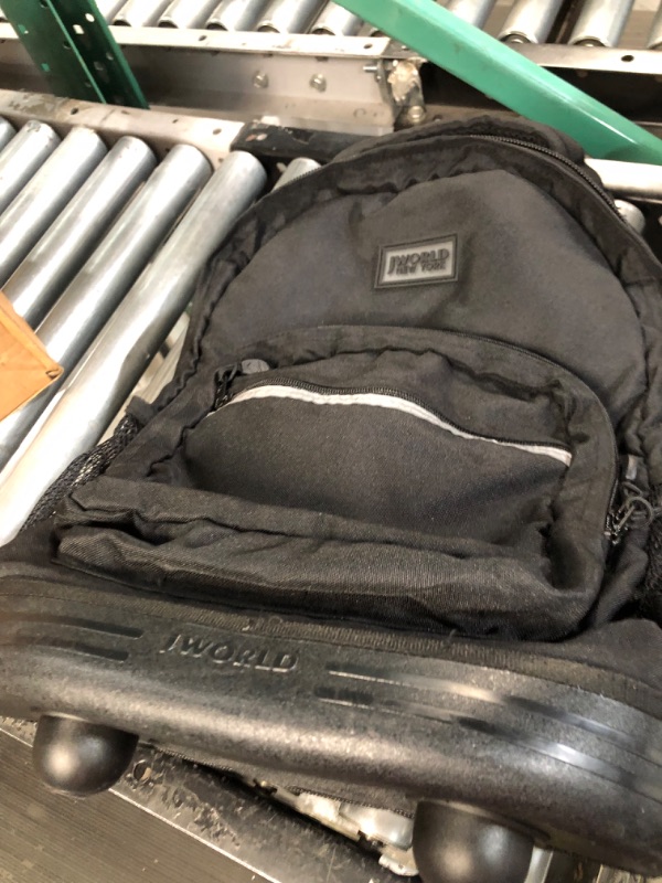 Photo 3 of ***HANDLE BROKEN OFF - SEE PICTURES***
J World New York Sunrise Rolling Backpack, Black, One Size 18" Black