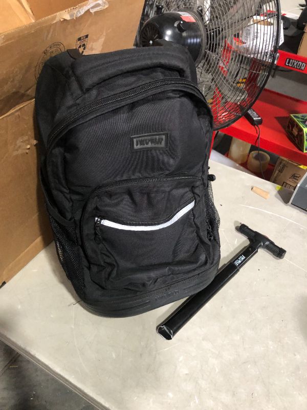 Photo 7 of ***HANDLE BROKEN OFF - SEE PICTURES***
J World New York Sunrise Rolling Backpack, Black, One Size 18" Black