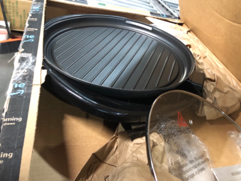 Photo 2 of * used item * good condtion * loose hardware *
Elite Gourmet EMG-980B Smokeless Electric Tabletop Grill Nonstick, 6-Serving, Dishwasher Safe 