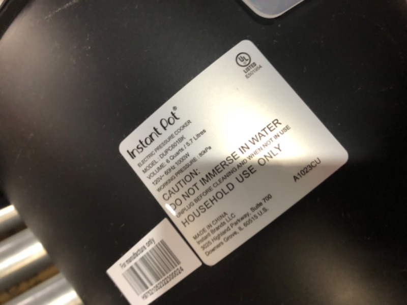 Photo 1 of Instant Pot Duo V6 7-in-1 Electric Multi-Cooker, Pressure Cooker, Slow Cooker, Rice Cooker, Steamer, Sauté, Yogurt Maker, & Warmer, Includes App With Over 800 Recipes, Chrome, 6 Quart 6QT Duo V6